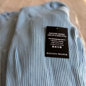 Boston Proper Sky Blue Knit Top